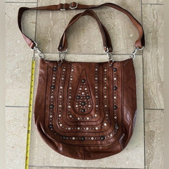Campomaggi Free People Gorgeous Studded Leather Embellished Crossbody Tote Bag - Picture 15 of 16